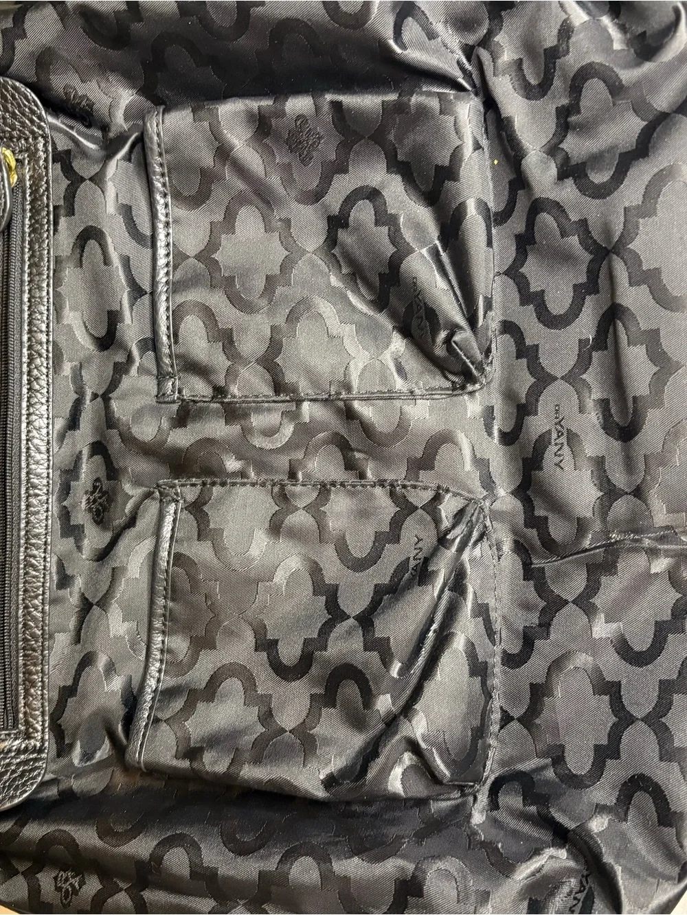 orYANY Black Pebbled Leather Studded Satchel Crossbody Bag